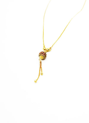 Gold Globe Pendant Necklace