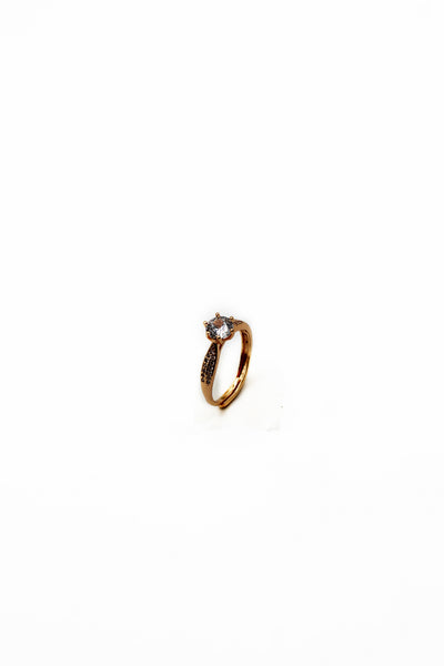 Crystal Solitaire Ring