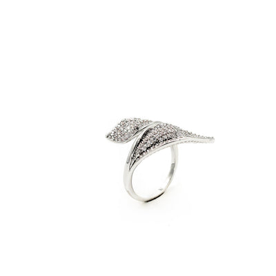 Crystal Leaf Ring