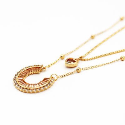 Heart Shaped Cuff Necklace