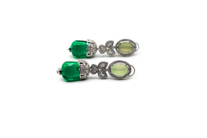 Dewdrop Green Earrings