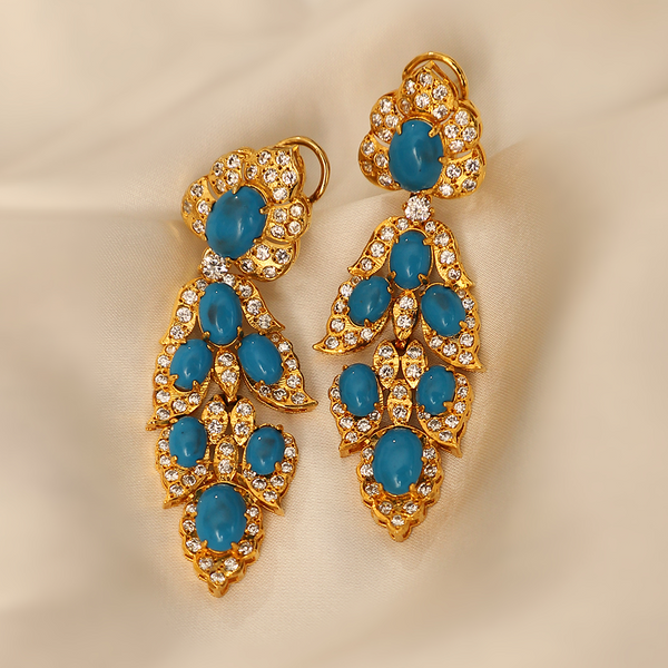 Golden Azure Earrings