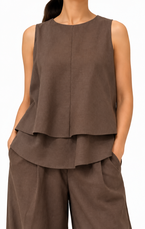 Cocoa Layered Top
