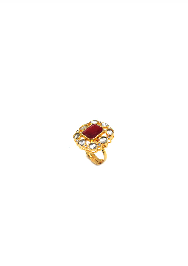 Ruby Polki Ring