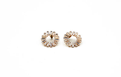 Circlet Baguette Stud Earrings