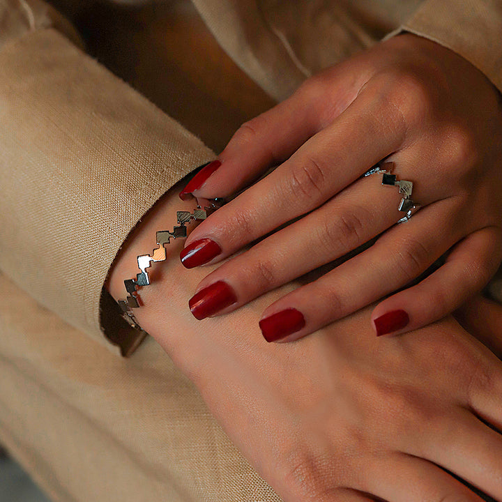 Wavy cuff bracelet - Naqsh Jewellery 